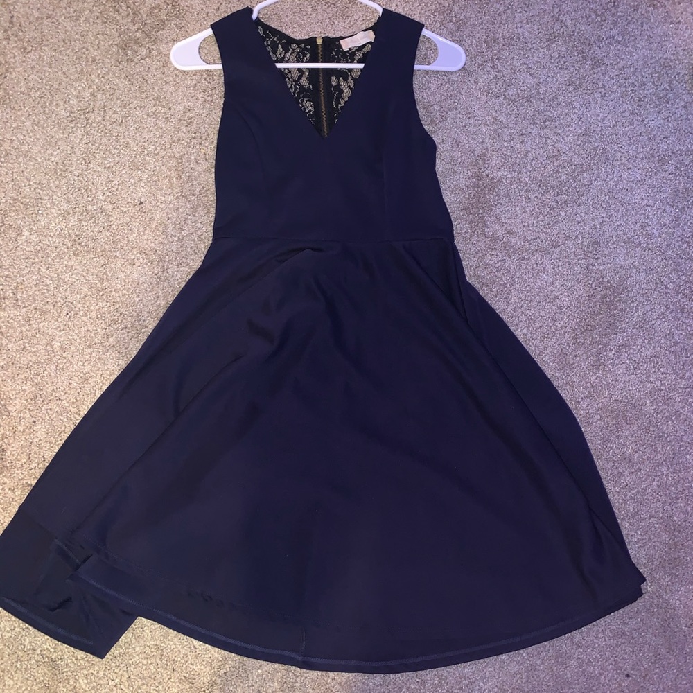 navy skater hoco dress